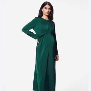 H&M Green Long Sleeve maternity Dress